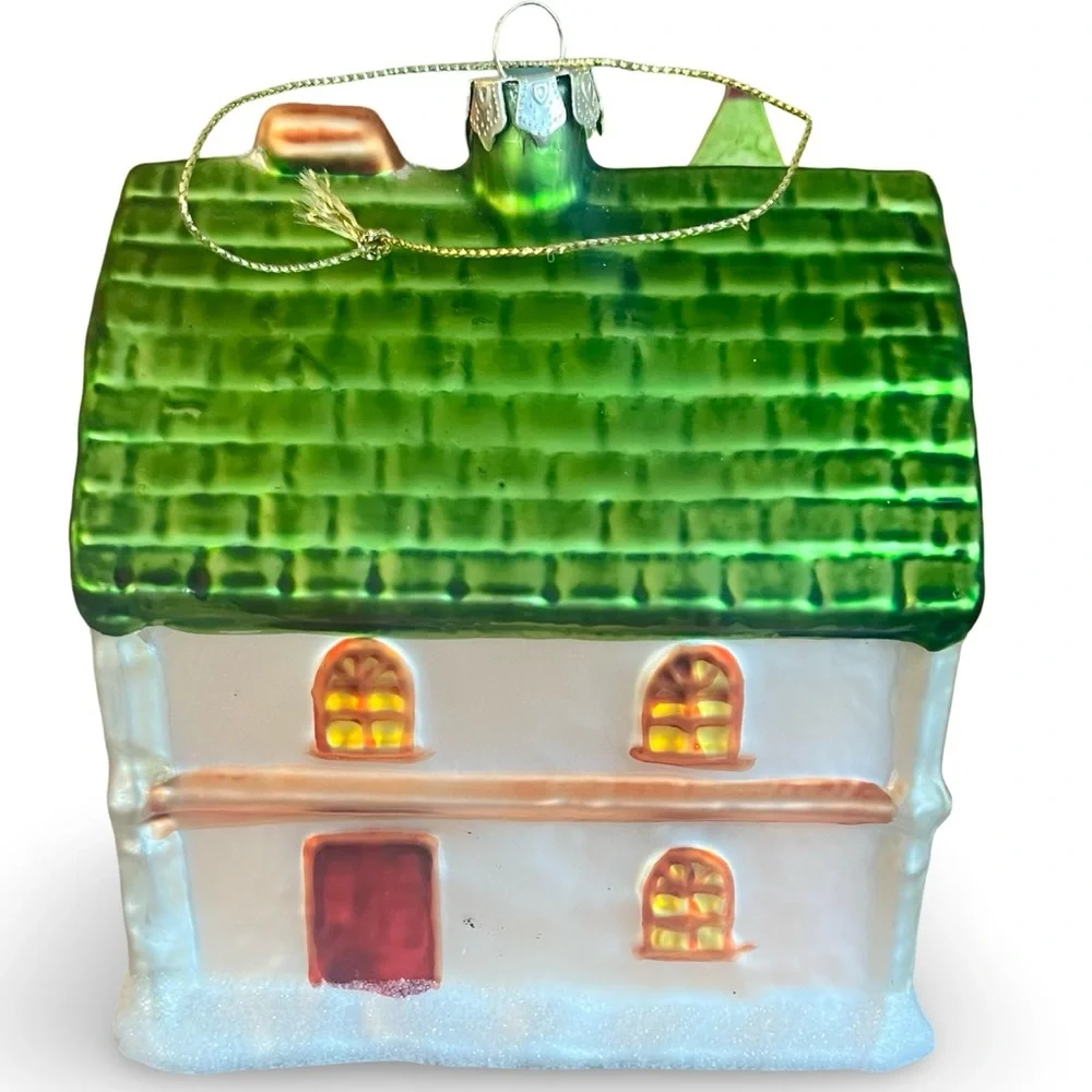 Northlight Glittered Bookstore Glass Ornament